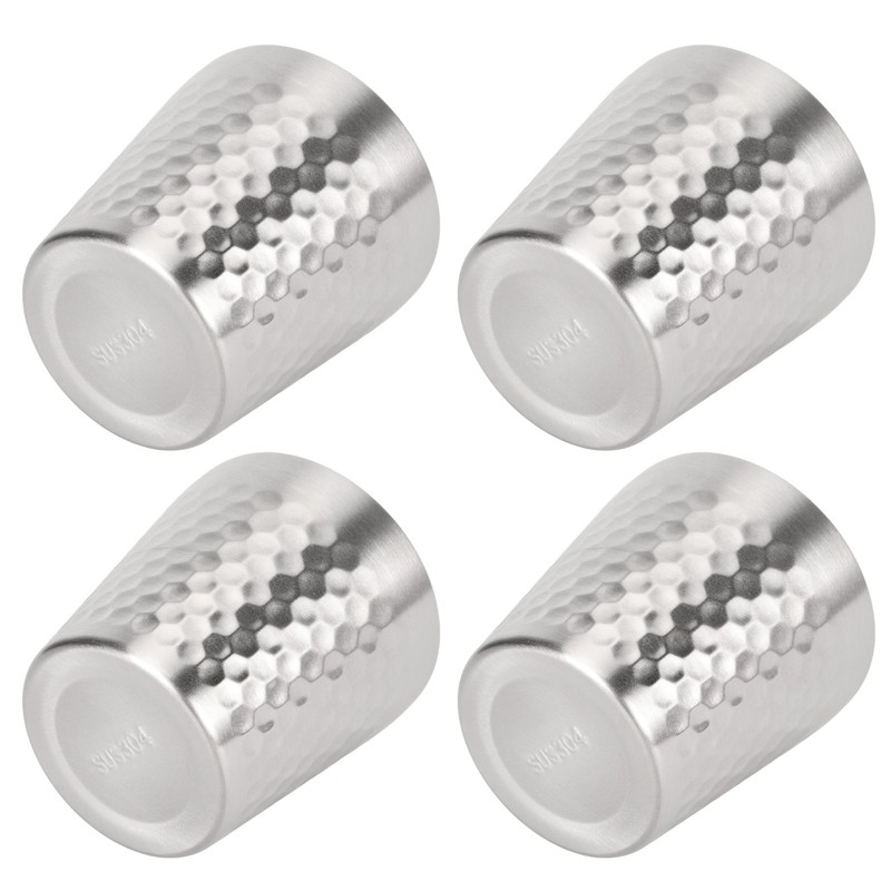 4pcs 304 Stainless Steel Cup Double Layer Insulated Thickened Cup