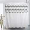 YISURE Extra Wide Shower Curtain, Grey Chevron Machine Washable Shower