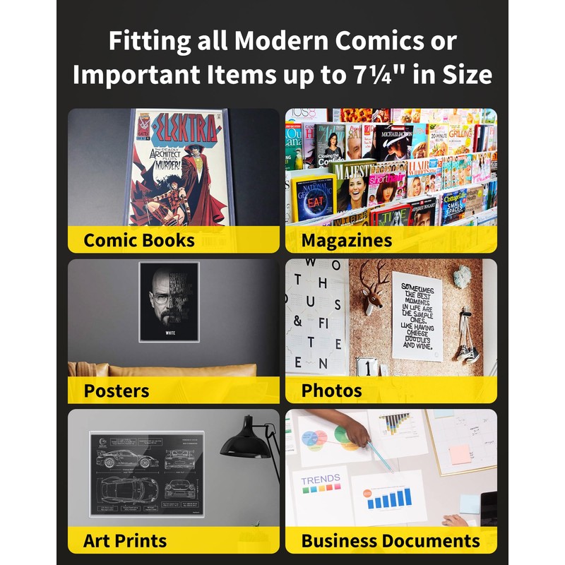 HYARUAT Comic Book Top Loaders - Protector Hard Case Sleeve,