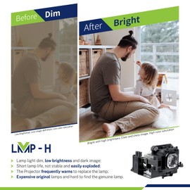 LMP-H NP16LP/60003120 Replacement Projector Lamp Bulb for NEC P350X M300W M311W M350X M361X UM280W NP-P350X NP-M300W NP-M300WG NP-M311W NP-M311WG NP-M350X NP-M350XJL NP-M361X ViewLight M300W M311W