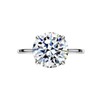 Michooyel S925 4ct Round Brilliant Cut Solitaire Diamond Engagement Rings
