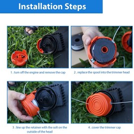 DUOJIN Replacement Spools for Parkside PRTA 20-Li C3 Cordless Brush Cutter IAN351753 Pack of 10