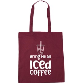 Hippowarehouse Bring me an iced coffee Tote Shopping Gym Beach Bag 42cm x38cm, 10 litres