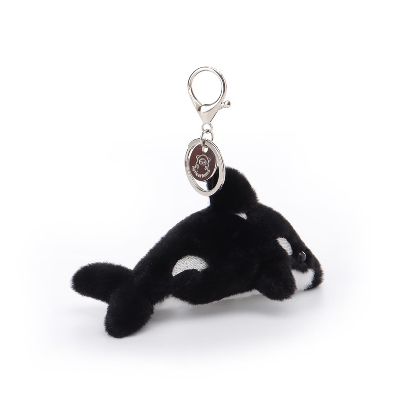Apricot Lamb Killer Whale Soft Cuddly Keychain, Plush Toys Stuffed