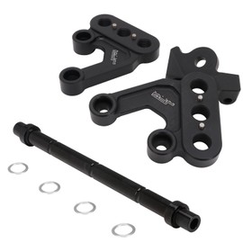 JFG RACING Motorcycle Footbracket Sur Ron Foot Pegs Bracket CNC Billet T6-6061 Aluminum Dirt Bike Foot Support Rod +Foot Rest Bracket For Light Bee Sur-Ron X/S-Black