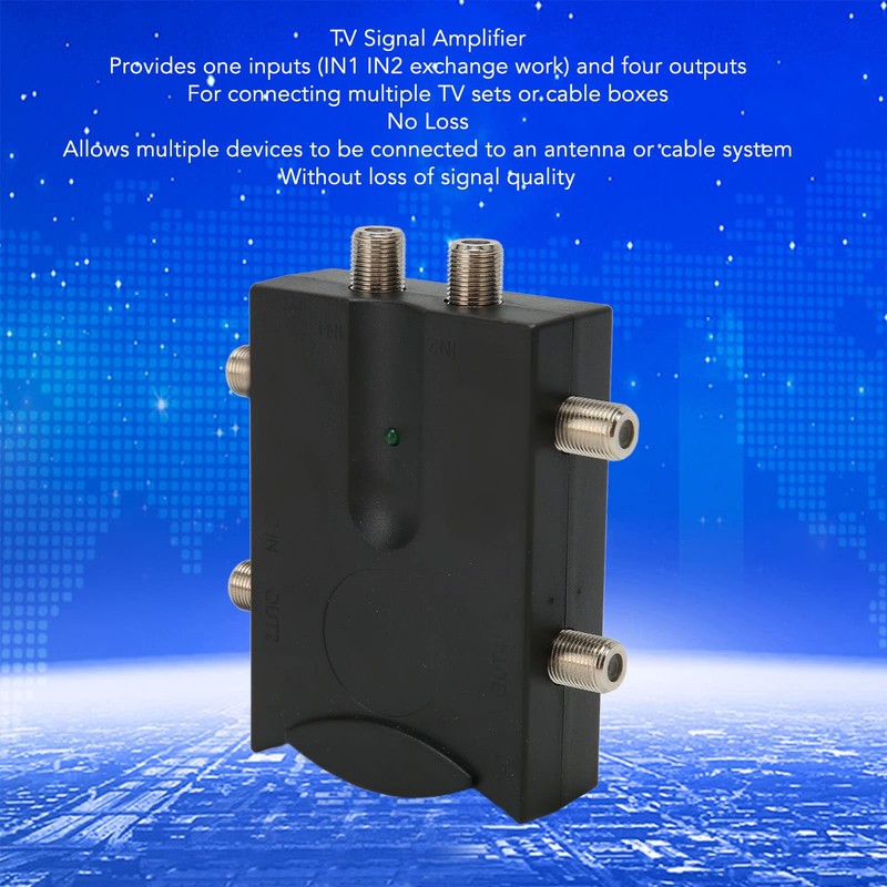 TV Amplifier 2 in 4 Out, TV Antenna Distribution Amplifier,