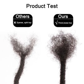 Real Human Hair Black 0.16 Inch Hand Crochet Long Braids Fear of Locking Human Hair (10 Inch 60pcs/pack)