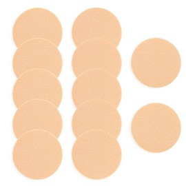 12 Pcs Round Makeup Sponges for Foundation Facial Cosmetic Sponge Round Foam Pad Powders (Skin Color)