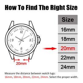 Universal 18mm 20mm 22mm 24mm Width Silicone Watch Band Replacement, Quick Release Rubber Watch Bands for Men & Women (20mm, Black-Grey)