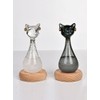 Weather Predictor Cat Bottle Black Ergonomic Rugged Glass Weather Predictor