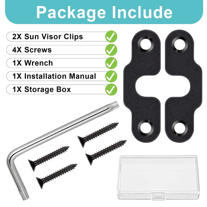 Sun Visor Repair Kit Heavy Duty Sun Visor Clips, Visor