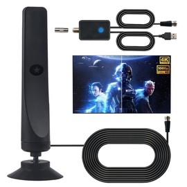 KEPEAK HDTV Antenna, Long Range Indoor/Outdoor Digital TV Antenna with Amplifier, Magnetic Base, 4K 1080p Support, Free Local Channels - Color: Antenna-Type B