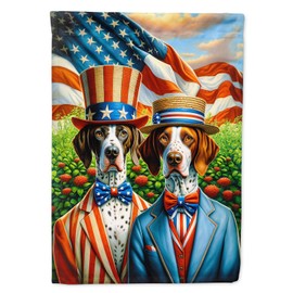Caroline's Treasures DAC4285GF All American Pointer Garden Flag Mailbox Flag Decorative Yard Flag Banner Outside Patio Artwork Yard Flower Beds, Garden Size, Multicolor