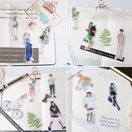 People Stickers for Journaling Supplies, Scrapbooking Junk Journal Kit for Women, Scrapbook Stickers Bullet Adults Friends Scrap Booking Supplys Clearance Embellishments Paper Pack