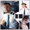 BENECREAT 2 Pairs Uniform Bars Airline Pilot Epaulets with White