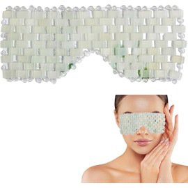 Mascarilla de Jade para Ojos Mascarilla Masajeadora Roll-On Antiarrugas Confort y Suavidad para Aliviar la Hinchazón Relaja el Rostro y Alivia los Ojos