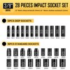 BOEN 3/8" Drive Impact Socket Set, 59-Piece Standard SAE (5/16