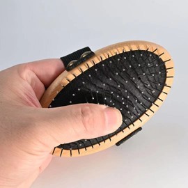 Clumsy pets Bamboo Palm Ball Pin Brush for Small Dog & Cat Grooming Massaging Shedding and Bath Metal Pin Pets Tools