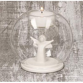 Butzon und Bercker Glaswindlicht Lichter Zeit. Porzellan Engel Geschenkverp. Glas für Windlicht