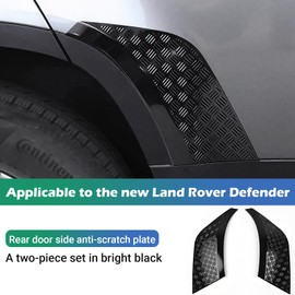 Rear Wheel Arch Covers for Land Rover Defender 2020-2025 | Gloss Black ABS Anti-Scratch Protection Cover Trim Kit |Defender 110 130 Accessories | Easy Installation| Decoration Armor