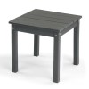 Dark Grey Square HDPE Adirondack Side Table Weather Resistant Small