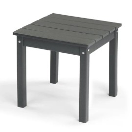 Dark Grey Square HDPE Adirondack Side Table Weather Resistant Small Outdoor Patio End Tabledefault: default title