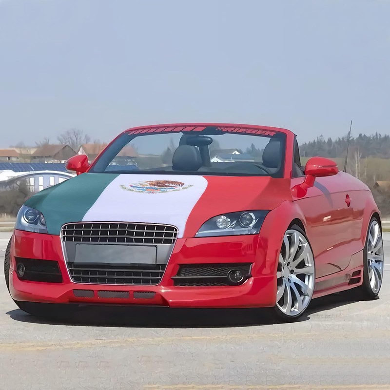 Tobethay Mexico Hood Cover Flag - 59x51 in Car Hood
