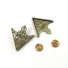 QLUYCKW 3Pairs Retro Hollow Triangle Collar Pin Brooch Set for
