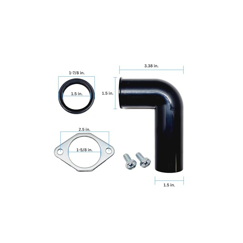 Mr. Scrappy Garbage Disposal Drain Elbow Replacement Kit - Includes