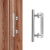 ZEKOO 12'' Sliding Barn Door Handle Hardware Two-Side Design Black