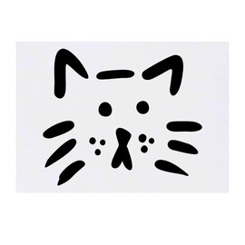 Azeeda 'Katzengesicht-Gekritzel' Temporäres Tattoo - Hautfreundlicher & Ungiftiger Abziehbild · Wasserfest (TO00079647)