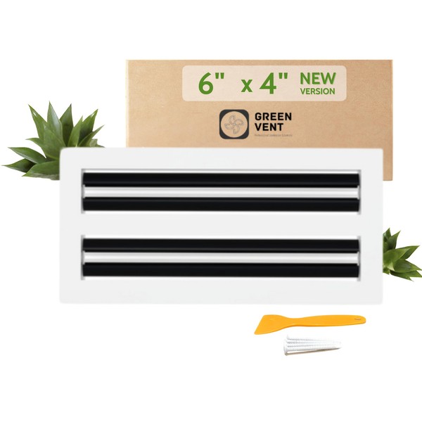 GREEN VENT - Modern Air Vent Cover 6x4 - Decorative