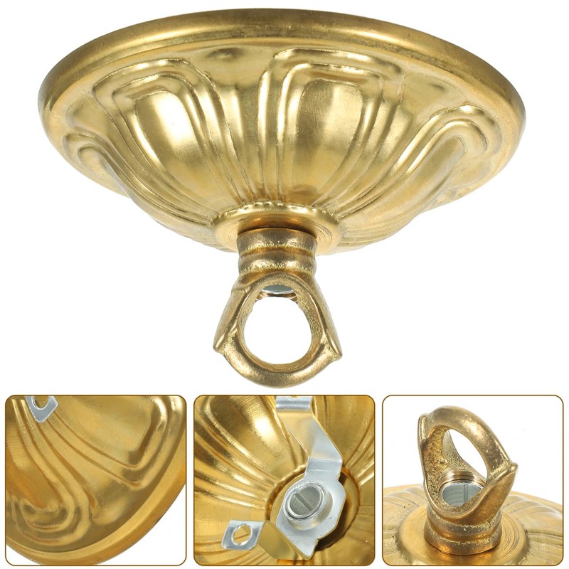 Homoyoyo Antique Style Cast Brass Canopy Light Cover Plate with