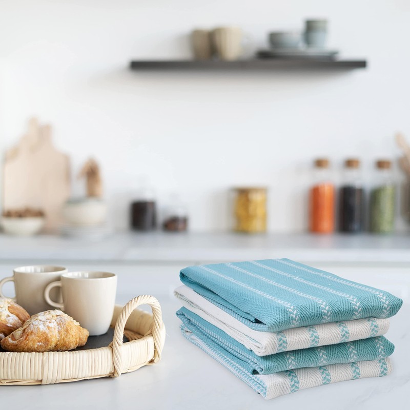 LANE LINEN Kitchen Tea Towels Set – 4 Pack (18”