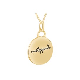 AFFY Unstoppable Disc Pendant Necklace in 14k Yellow Gold Over Sterling Silver