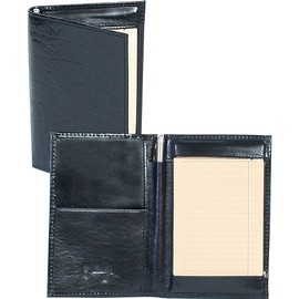 Scully Croco Embossed Leather Folded Note Jotter (Croco Black)