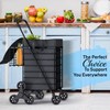 Our Modern Space Stairs Climbing Shopping Cart w/Waterproof Basket Liner