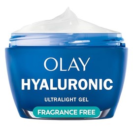 Olay Regenerist Hyaluronic Acid + Peptide 24 Gel Face Moisturizer for All Day Skin Hydration, Fragrance-Free, 1.7 oz with Niacinamide, includes Olay W