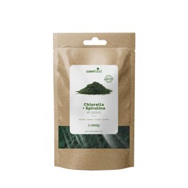Carefood - Organic Chlorella + Organic Spirulina Powder - Superfood 100% Organic and Suitable for Vegans - Super Food Ecological with High Nutrient Content and Saturation Effect - 200 g