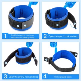 Baby Anti-Lost Belt, 1.5 m Safety Lead for Children, Wrist Strap with Adjustable Velcro Fastening, Ideal for Walks, Shopping, Breathable, Skin-Friendly Material