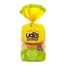 Udi's Gluten Free Whole Grain Bagel 14oz (4pack) 4bagels Each Pack