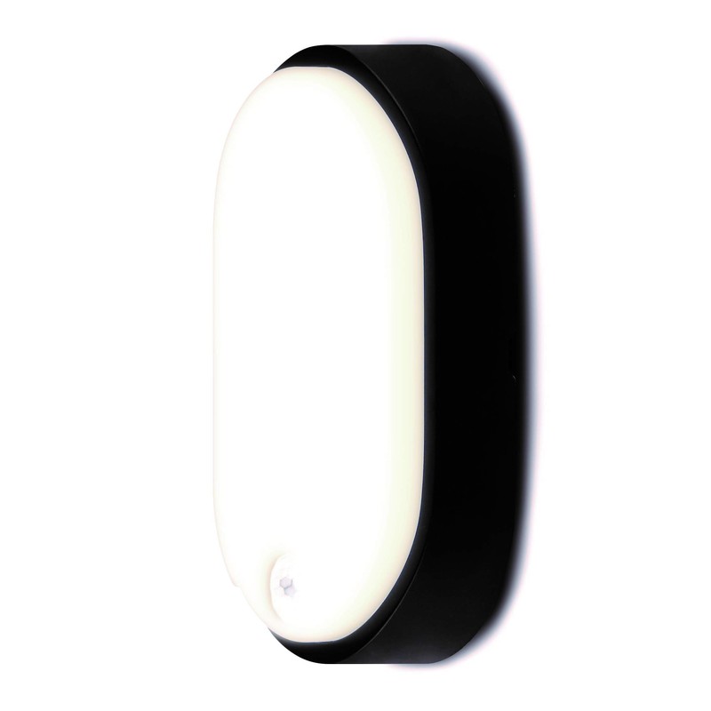 Luceco EBEO10P40-01 Eco Oval Bulkhead LED Lighting with PIR Motion
