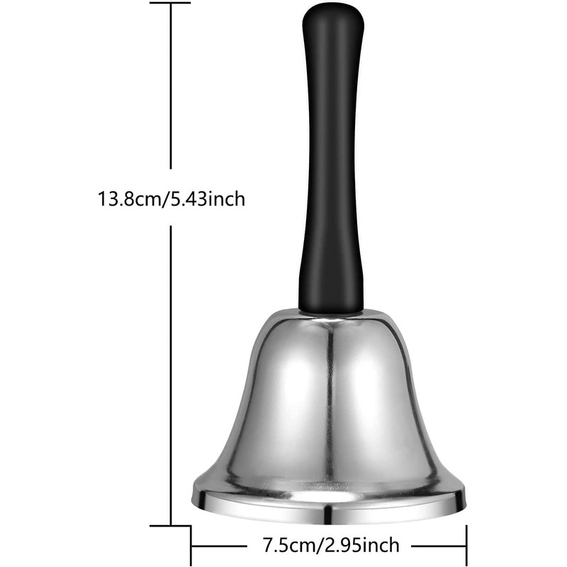 Hand Bell Table Bell Silver for Kitchen Reception Hotel Restaurant