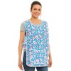 Ladies Floral Design With Piping Tabard Apron Overalls Front Pocket