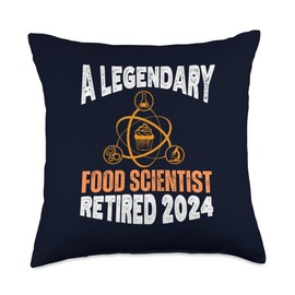Legendary Food Scientist Retired 2024 Funny Retirement Party Throw Pillow