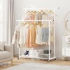 UDEAR Double Rod Clothing Garment Rack,Rolling Hangable Clothes Rack,Portable Clothes