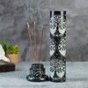 Crocon Black Marble Soapstone Incense Stick Burner Round Shape Tree
