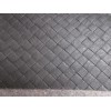 Berkshire Faux Leather Basket Weave PVC Fabric Black BTY Cotton
