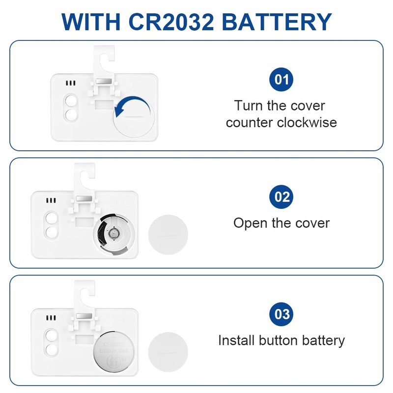 OFFCUP Fridge Thermometer Digital, 2pcs Refrigerator Thermometer, LCD Digital Waterproof