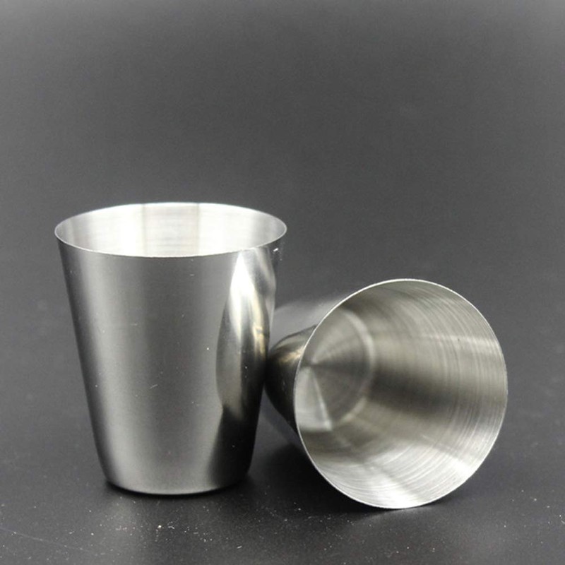 4 Pieces 30ml (1oz) Stainless Steel Shot Cups Shot Glass
